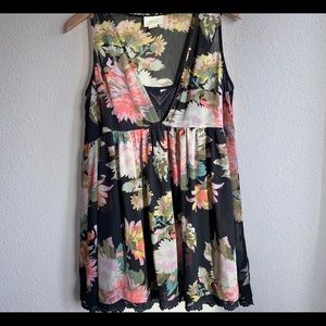 Anthro | Maeve Violetta Floral Dress with Slip Small Petite